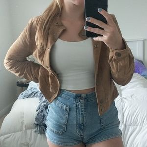 Brown bomber jacket